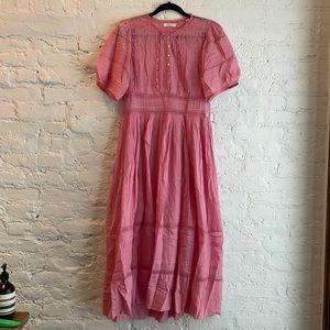 Pink Doen puff sleeve dress